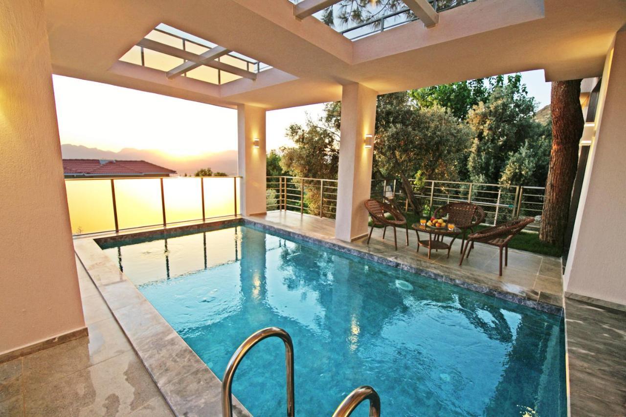 Villa With A Private Heated Pool, Jacuzzi, Overlooking Spectacular Views Of The Sea Kaş Exterior photo
