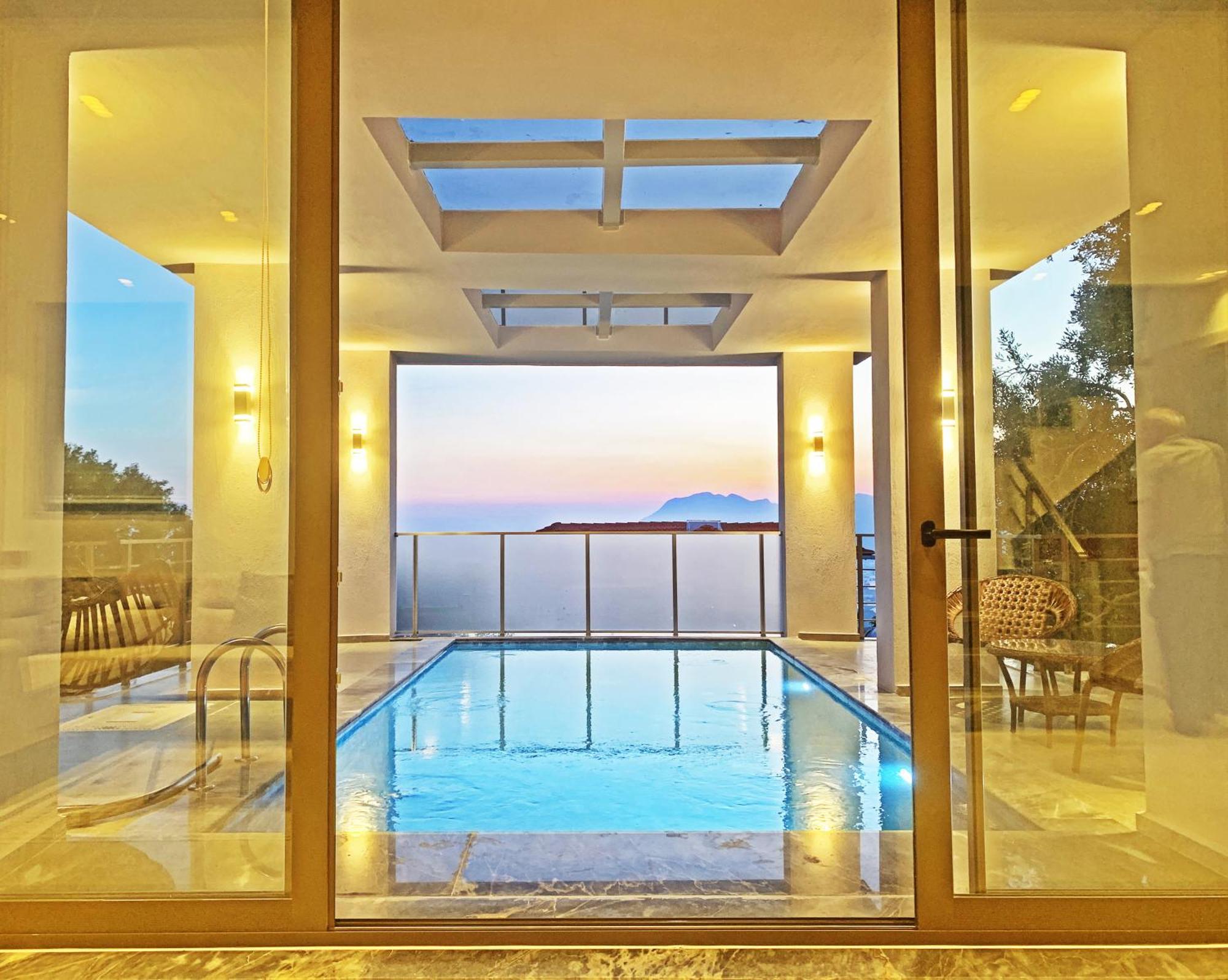 Villa With A Private Heated Pool, Jacuzzi, Overlooking Spectacular Views Of The Sea Kaş Exterior photo