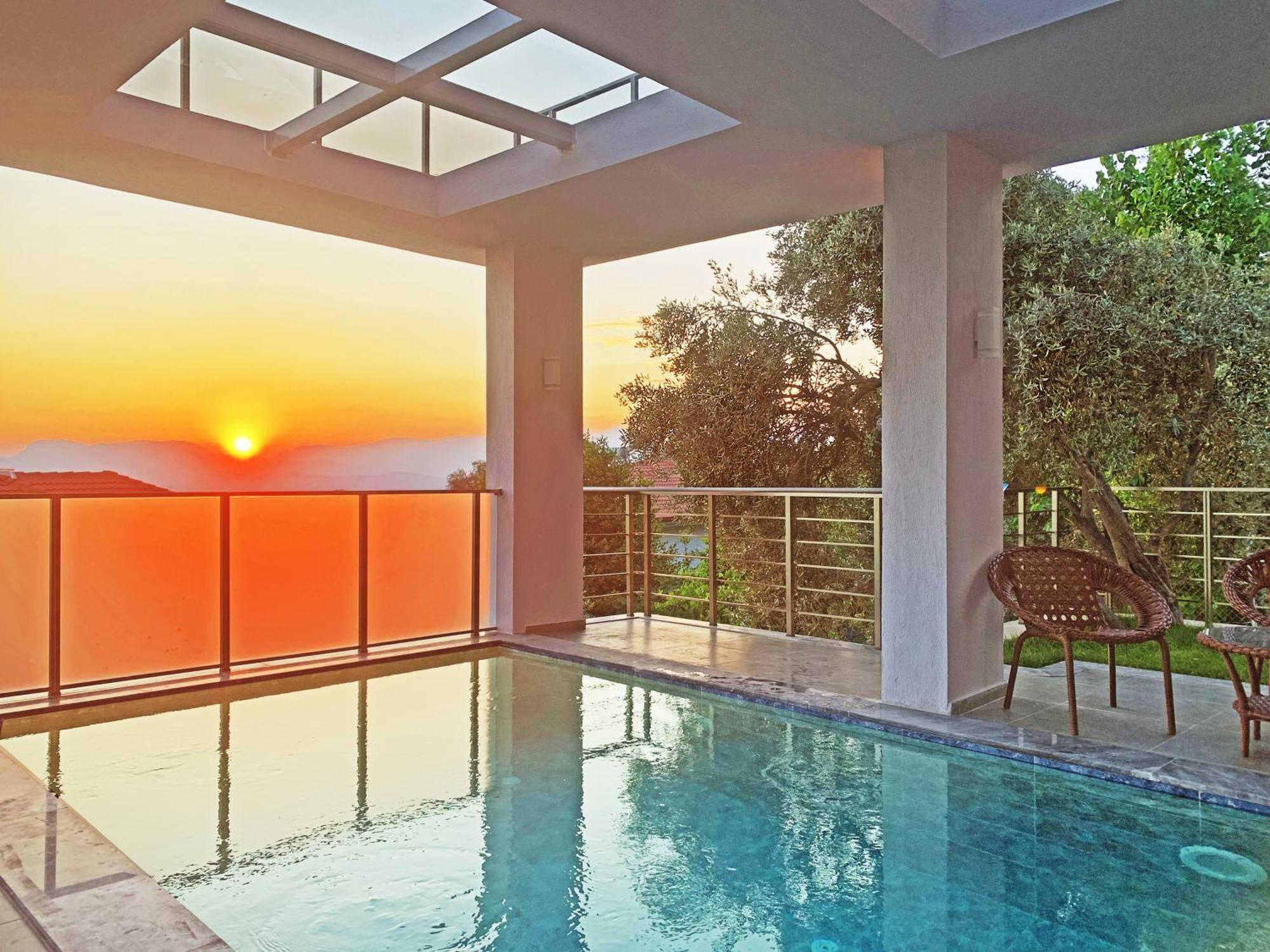 Villa With A Private Heated Pool, Jacuzzi, Overlooking Spectacular Views Of The Sea Kaş Exterior photo